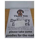 Thank You Delivery Driver Sign, 8" x 10" 2 Pack