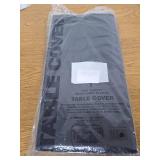 6 Pack Plastic Table Cloth, Black Thick Tablecloths Rectangle Table Cover 54 x 108 Inch