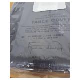 6 Pack Plastic Table Cloth, Black Thick Tablecloths Rectangle Table Cover 54 x 108 Inch