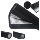 3 Layers Adjustable Diameter HVAC Copper Pipe Insulation Cover Protector, 72x10 Inch Outdoor Waterproof AC Copper Line Insulation Anti-Freezing Sleeve Wrap for Mini Splits Central AC