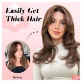 Hair Toppers with Bangs 6.5x6.5 Inch Large Base 14 Inches