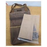 Canvas Garden Tool Bag, Grey, 9.5 x 6 x 15.5 In
