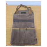 Canvas Garden Tool Bag, Grey, 9.5 x 6 x 15.5 In