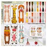 6PCS Cross Stitch Bookmark Kit for Beginners