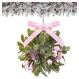 Christmas Mistletoe Decor Artificial Kissing Ball Ornament