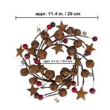 4 Pcs Christmas Jingle Bells Candle Rings