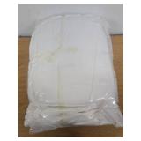 Checkered Faux Rabbit Fur Blanket King Size (Ivory, 90