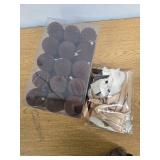 Knitted Christmas Ornament Set, Velvet Ornament Set, and Ribbons