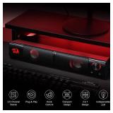 PC GAMER SET, Gamer Socks 2 Pairs and  Redragon GS550 PC Gaming Speakers, 2.0 Channel Desktop Computer Sound Bar with Compact Maneuverable Size, Headphone Jack, Quality Bass & Decent Red Backlit, USB 