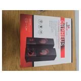 PC GAMER SET, Gamer Socks 2 Pairs and  Redragon GS550 PC Gaming Speakers, 2.0 Channel Desktop Computer Sound Bar with Compact Maneuverable Size, Headphone Jack, Quality Bass & Decent Red Backlit, USB 