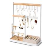 Jewelry Organizer Stand with Velvet Ring Holder