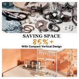 Jewelry Organizer Stand with Velvet Ring Holder