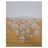 60Pcs Iridescent Ornaments Balls Clear Plastic