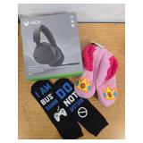 GAMING BUNDLE- Xbox Wireless Headset  Xbox Series X|S  Xbox One  and Windows Devices with Gaming Themed Socks