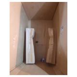 Medline Durable Folding Steel Transport Wheelchair with 12-Inch Wheels 19-Inch Seat Width  Gray Frame  Microban  Burgundy Upholstery - Retail: $132