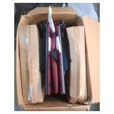 Medline Durable Folding Steel Transport Wheelchair with 12-Inch Wheels 19-Inch Seat Width  Gray Frame  Microban  Burgundy Upholstery - Retail: $132