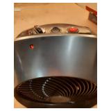 VH240 1500-Watt Black Indoor Electric Fan Space Heater with Adjustable Thermostat, 3-Heat Settings, Safety Features - Retail: $70