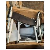 VEVOR Shower Wheelchair, 17.5in Width Aluminum Alloy Bathroom Wheelchair for Inside Shower, Adjustable Rolling Shower Chair w/Brake for Disabled Adult, 300 lbs Capacity Shower Commode Transport Chair 