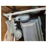 VEVOR Shower Wheelchair, 17.5in Width Aluminum Alloy Bathroom Wheelchair for Inside Shower, Adjustable Rolling Shower Chair w/Brake for Disabled Adult, 300 lbs Capacity Shower Commode Transport Chair 