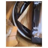 VEVOR Shower Wheelchair, 17.5in Width Aluminum Alloy Bathroom Wheelchair for Inside Shower, Adjustable Rolling Shower Chair w/Brake for Disabled Adult, 300 lbs Capacity Shower Commode Transport Chair 