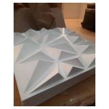 VEVOR 3D Wall Panels, 33-Pack 11.81 x 11.81 in PVC Modern Art Minimalist Diamond Tiles, 32 Sq.Ft Coverage Accent Wall Panel, Interior Home Decor for Ceiling, Bedroom, Living & Gaming Room, Matte White