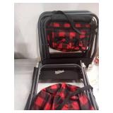 PACK OF 4-Buffalo Check Outdoor Foldable Chair with Cooler Red/Black - Woolrich X Target - Retail: $112
