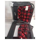 PACK OF 3-Buffalo Check Outdoor Foldable Chair with Cooler Red/Black - Woolrich X Target - Retail: $84