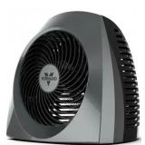 VH240 1500-Watt Gray Indoor Electric Fan Space Heater with Adjustable Thermostat , 3-Heat Settings, Safety Features - Retail: $80