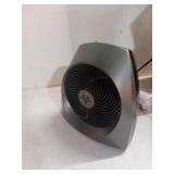 VH240 1500-Watt Gray Indoor Electric Fan Space Heater with Adjustable Thermostat , 3-Heat Settings, Safety Features - Retail: $80