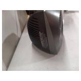 VH240 1500-Watt Gray Indoor Electric Fan Space Heater with Adjustable Thermostat , 3-Heat Settings, Safety Features - Retail: $80