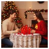 Flameless Candle with Remote Timer 5 Flickering Acrylic Battery Operated LED Pillar Candles with Embedded Star String for Halloween, Home Decor - Retail: $22