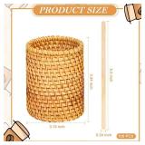 100 Pcs Wood Rattan Coffee Stirrers Holder Set Coffee Stir Sticks Wood Cocktail Stirrers Disposable Beverage Stirrer Sticks 5 Inch Stirring Sticks For Coffee Bar Home Counter Hot or Cold Drinks Tea - 