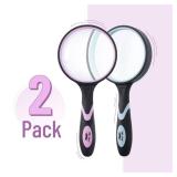 Mr. Pen- Magnifying Glass, 2 Pack, 10X Magnifier, 75mm Glass Lens, Magnifier for Reading, Magnifying Glasses for Close Work - Retail: $9