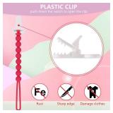 4-Pack Silicone Pacifier Clips with One-Piece Beads for Baby Boys and Girls - Flexible and Rust-Free Holders for Teething Relief and Baby Essentials, Safe for Newborns (Pink) - Retail: $6