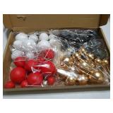 48 Pcs Balls Cake Topper Decorations Balloon Cupcake Toppers Foam Cake Topper Balls Cake Balls Decorations for Birthday Party Wedding Cake Decorating (Black, Red, White, Gold) - Retail: $9