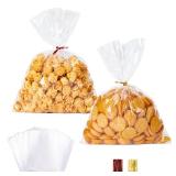 Cello Cellophane Treat Bags, 6x10Inches Clear Cellophane Bags with Twist Ties for Gift Wrapping, Packaging Candies, Dessert, Bakery, Party Favors (no tie) - Retail: $8
