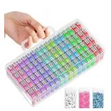 64 Jars Storage Containers for Diamond Art Kits for Adults, Portable Storage Organizer with Sticker Labels for Diamond Painting Accessories and Tools - Retail: $8