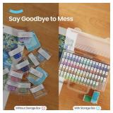 64 Jars Storage Containers for Diamond Art Kits for Adults, Portable Storage Organizer with Sticker Labels for Diamond Painting Accessories and Tools - Retail: $8