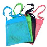 Colorful Mesh Beach Bags 11.4 x 13.7inch Breathable Sea Shell Bags with Adjustable Carrying Straps Pink, Green, and Black] only 3pcs  - Retail: $16