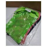 Colorful Mesh Beach Bags 11.4 x 13.7inch Breathable Sea Shell Bags with Adjustable Carrying Straps Pink, Green, and Black] only 3pcs  - Retail: $16