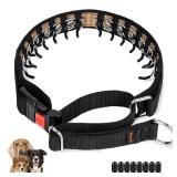 Dog Collar, Patented Martingale No Pull Collar for Small Medium Large Dogs with Buckle for Walking Training, Hidden Design (Black, X-Large,2.5mm,22-27.5" Neck) - Retail: $32"