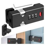 Keyless Cabinet Lock, Cabinet Password Locks with Luminous,3-Digit Combination Door Lock for Drawers, Barn Door, Bathroom, Outdoor, Closet, Fence, Protect Privacy(1PCS,Black) - Retail: $14