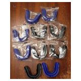 Sport Mouth Guards Gum Teeth Armor Game Guard for Boxing Basketball Football Hockey Karate Basketball Rugby Match (10 Pcs,Blue, Black) - Retail: $10