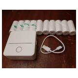 Print Pods Mini Printer, Sticker Printer with 10 Rolls Thermal Printing Paper, Inkless Pocket Printpod for Phone, Impresora PortÃ¡til for Notes, DIY, Compatible with iOS & Android (White) - Retail: 