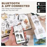 Print Pods Mini Printer, Sticker Printer with 10 Rolls Thermal Printing Paper, Inkless Pocket Printpod for Phone, Impresora PortÃ¡til for Notes, DIY, Compatible with iOS & Android (White) - Retail: 