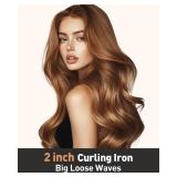 2 inch Curling Iron for Long Hair Extra Large Barrel Curling Wand Ceramic Tourmaline, Long Barrel Hair Curler Dual Voltage - Retail: $37