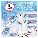 Kangaroo 3 Pack Build a Snowman Kit Snowballs Toys for Kids Stocking Stuffers - Snow Play Winter Toys Christmas Crafts DIY - Snow Man Kit Outdoor Modeling Clay Craft - Xmas Stocking Stuffers for Kids 