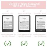 Case for 6 Kindle Paperwhite 5th/6th/7th Generation 2012-2017 Released(Model No. EY21 & DP75SDI), Premium Lightweight PU Leather Cover with Auto Wake/Sleep, Pink - Retail: $16"