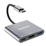 USB C to HDMI Adapter 4K@60Hz, USB-C Digital AV Multiport Adapter with USB 3.0 & 100W Fast Charging, Type C to HDMI Converter for iPad/Mac/MacBook, USB-C Laptop Hub for Dell/Lenovo/Samsung... - Retail