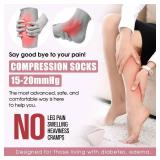 Compression Socks for Women & Men Circulation (6 Pairs) 15-20 mmHg is Best Support for Athletic Running Cycling (X/XL) - Retail: $17